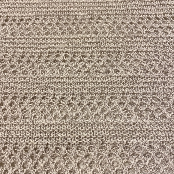 Zozo Crochet Sweater Oatmeal Womens Size Large Scoop Neck - Picture 9 of 10